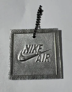 RARE Nike Air Jordan1 Silver Toe Leather Retro Tag Shoetag Hang tag Key Chain - Picture 1 of 2