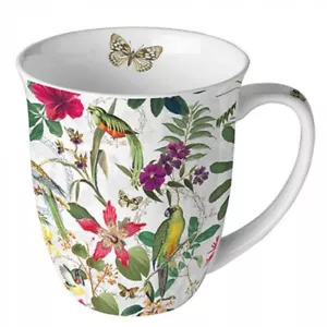 Ambiente Kaffeetasse Teetasse Becher Mug 0,4l Tropical jungle - Fine Bone China - Bild 1 von 1