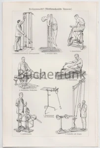 Abbildungen Heilgymnastik Medikomechanische Apparate Erste Fitnessgeräte 1926 - Bild 1 von 1