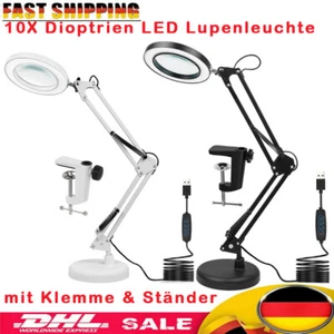 72 LED Lupenleuchte 10 Dioptrien Arbeitsleuchte Lupenlampe Lupe mit Clip,Basis - Bild 1 von 32