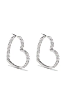 New Women's SWAROVSKI Brand 5647591 Sparkle Large Heart Matrix hoop earrings - Picture 1 of 3