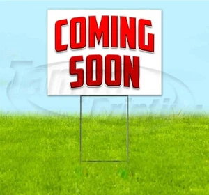 COMING SOON 18x24 Yard Sign WITH STAKE Corrugated Bandit USA BUSINESS - Picture 1 of 4