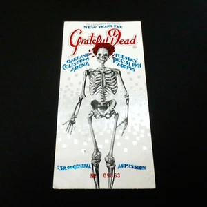 Grateful Dead Ticket New Years Eve 1991 1992 12/31/1991 Skeleton GDTS BGP Stub - Picture 1 of 12