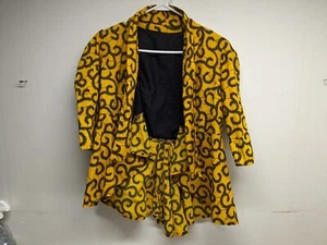 Vintage Handmade Single Stich Mustard Yellow Linen or Cotton Blazer Size XS ? - Picture 1 of 9