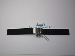 Reloj de buceo de goma de silicona negra de 20 mm cierre de despliegue (apto para Seiko) #SDC20 - Imagen 1 de 8