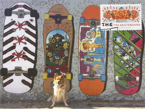 Skateboard Art Recreation Sports FDC USA Maximum Card Scott #5764 Cover