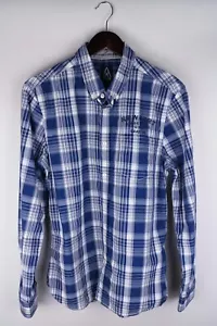 Gaastra Men Casual Shirt Blue Check Cotton size L - Picture 1 of 7