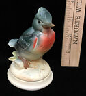 Bird Figurine Kingfisher Rose Breasted Chalkware Figure  Inarco Vintage 4" Japan
