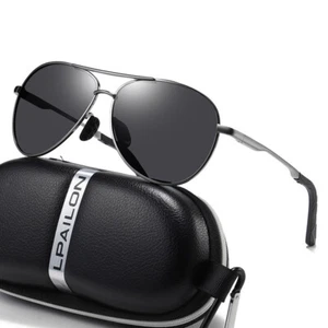 Polarized Sunglasses Men Color Changing Sun Glasses Pilot Aviation Metail Frame - Picture 1 of 18