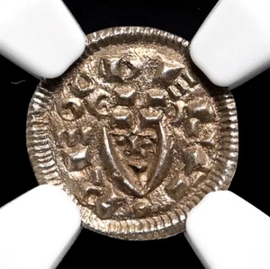 HUNGARY. Bela II, 1131-1141. Silver Denar, Portrait type, NGC MS62 - Picture 1 of 4