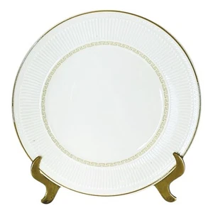 Shenango China Anchor Hocking BUCKINGHAM Cream Gold Greek Key Luncheon Plate - Picture 1 of 5