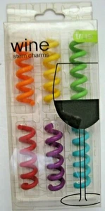 True Silicone Wine Charms Multicolor Stem Springs New - Picture 1 of 6