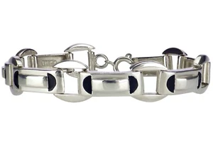 Jugendstil 935 Silber Theodor Fahrner schwarze Matt Emaille Armband! - Bild 1 von 5