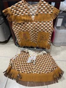 Vintage Costume Girls Indian Skirt and Vest Child’s Halloween costume - Picture 1 of 7