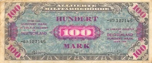Germany  100  Mark  Series of 1944  WW II Issue  Circulated Banknote H3 - Picture 1 of 2