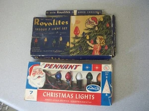 Vintage Christmas Lights with boxes ROYALITES and PENNANT light sets - Picture 1 of 24