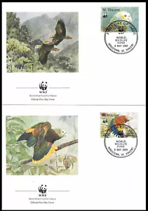 ST. VINCENT - 1989 FONDO MONDIALE PER LA NATURA / WWF / BIRDS - SET DI 4 FDC - Foto 1 di 5