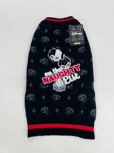 Chewy x Disney Villains Dog Pet Sweater - On The Naughty List - Medium NEW - Picture 1 of 6