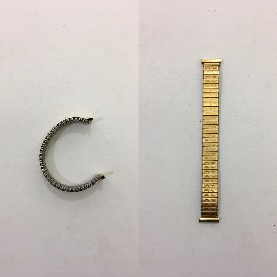 CINTURINO OROLOGIO MOLLA ELASTICO ANSA 18 MM "LAMINATO ROSA" ANNI 90 - Immagine 1 di 1