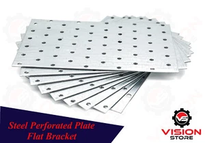 Flat Brackets 2mm Heavy Duty Connecting Joining Plate Galvanised Steel Sheet - Picture 1 of 23