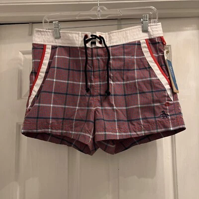 "Pingüino Board Shorts - Rojo Escarlata Llama 3"" Para Hombre Talla 31 Nuevo Con Etiquetas" Foto 1 de 4
