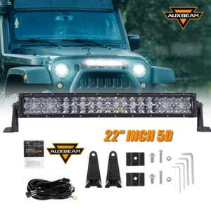 AUXBEAM 22" Off-Road Dual Row LED Light Bar 5D For 07-13 Chevy Silverado 1500 - Picture 1 of 12