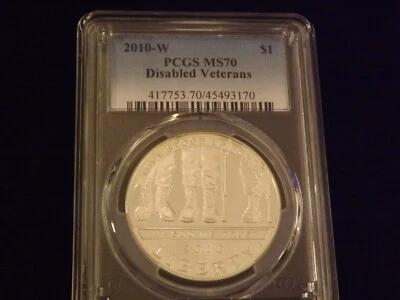 2010-W    $1     Disabled Veterans        PCGS   MS 70 - Image 1 of 2