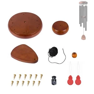 Wind Chime Parts Replacement 20 PCS Wood Wind Chime Repair Kit Including Roun... - Picture 1 of 5