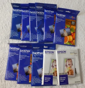 Brother Premium Plus Photo Paper x 20, Epson x 5, 4x6 inch 20 Sheets Free Post - Picture 1 of 8