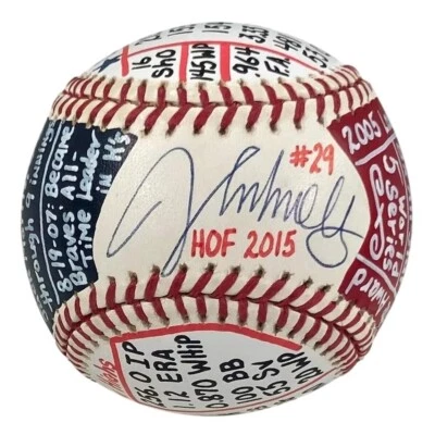 John Smoltz Signed Official Major League (OML) Baseball (1/1) Hand-Painted (JSA) - Image 1 of 4