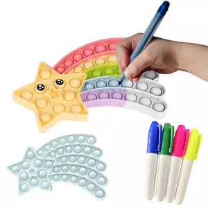 Poppit Fidget Toy Color Your Own Popit Arts & Crafts Project Christmas Stuffer - Picture 1 of 1