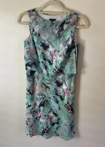 Ann Taylor ärmelloses Aquarell Kleid Gr. 4 - Bild 1 von 5