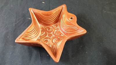 Backform Puddingform Keramik "Stern" braun glasiert Feuerfest - Bild 1 von 4