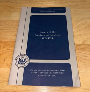 Papers Of The Continental Congress 1774-1789 National Archives 1971 Softcover - Picture 1 of 9
