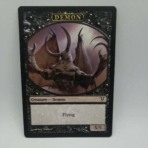 Demon Token x1 - 5/5 Flying Black Demon - Avacyn Restored - MTG - Near Mint - Bild 1 von 1