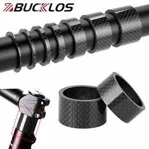 BUCKLOS 5/11pcs/set Headset Spacers 1-1/8" Carbon Fiber for Mountain Bike Fork - Picture 1 of 14