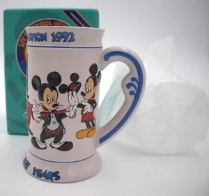 1992 Disney Mickey Mouse Through the Years Ceramic 6.5" Stein WDW Mug - Picture 1 of 24