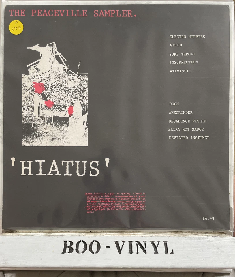 VARIOUS Hiatus The Peaceville Sampler Rare Punk Hardcore Vinyl Lp Record EX / NM - Image 1 of 4