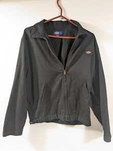Dickies Performance System Jacket Mens Medium Long Sleeve Logo Gray Windbreaker - Picture 1 of 5
