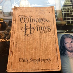 Vintage Winona Hymns Paper Songbook with Supplement 1906 Chester Birch - Foto 1 di 8