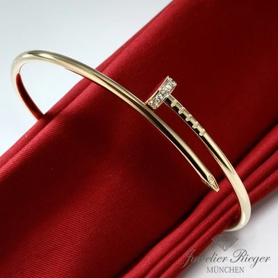 Cartier Armreif Juste un Clou SM Gelbgold 750 Diamanten Größe 18 2021 B6066117 - Bild 1 von 4