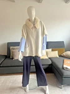 🌹* FUNK * hochwertige Strickponcho Jacke 100% Kaschmir Pelz GR. XL - 42-40 🌹* - Bild 1 von 21