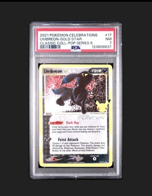 2021 POKEMON CELEBRATIONSUMBREON-GOLD STARCLASSIC COLL-POP SERIES 5 - Image 1 of 2