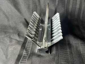 Portasigarette bifacciale da tavolo vintage art deco cromato con manico - unico - Foto 1 di 10