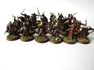 A3 WARHAMMER  LOTR / MIDDLE EARTH WARRIORS OF ROHAN X 24 PAINTED PLASTIC - Picture 1 of 5