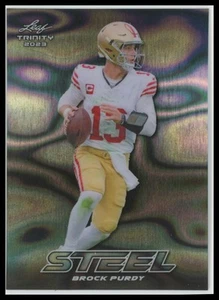 2023 Leaf Trinity (Mega Box) #S-15 Brock Purdy Steel Lazer Silver - Picture 1 of 2