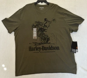 Harley Davidson ropa de motor genuina verde 3XL cargada con Horespower nueva con etiquetas (8058) - Imagen 1 de 2