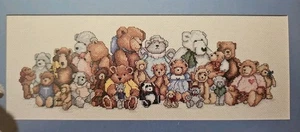 Leisure Arts TEDDY BEAR REUNION Counted Cross Stitch Leaflet 918 1990 FULL-COLOR - Picture 1 of 7