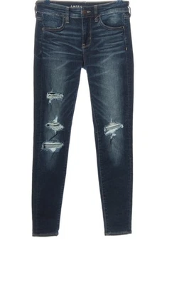 AMERICAN EAGLE OUTFITTERS Röhrenjeans Damen Jeans Gr. DE 36 blau Casual-Look - Bild 1 von 4