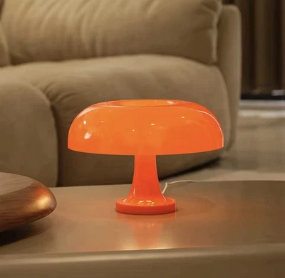 Lampada da Tavolo Fungo Arancione Retro Vintage | Comodino, Salotto, Led - Image 1 of 4